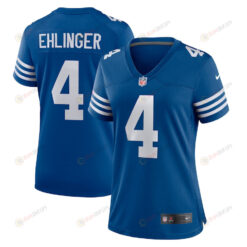 Sam Ehlinger 4 Indianapolis Colts Women's Game Player Jersey - Blue