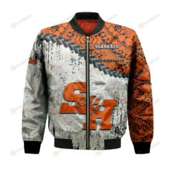 Sam Houston State Bearkats Bomber Jacket 3D Printed Grunge Polynesian Tattoo