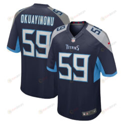 Sam Okuayinonu 59 Tennessee Titans Home Game Player Jersey - Navy