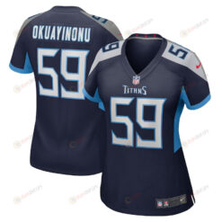 Sam Okuayinonu 59 Tennessee Titans Women's Home Game Player Jersey - Navy