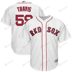 Sam Travis Boston Red Sox Home Cool Base Player Jersey - White