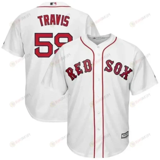 Sam Travis Boston Red Sox Home Cool Base Player Jersey - White