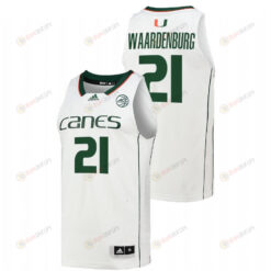 Sam Waardenburg 21 Miami Hurricanes 2022 College Basketball Men Jersey - White