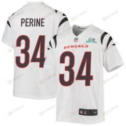 Samaje Perine 34 Cincinnati Bengals Super Bowl LVII Champions Youth Jersey - White