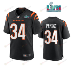 Samaje Perine 34 Cincinnati Bengals Super Bowl LVII Men's Jersey