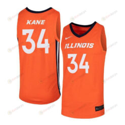 Samba Kane 34 Illinois Fighting Illini Elite Basketball Men Jersey - Orange