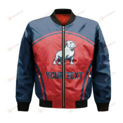 Samford Bulldogs Bomber Jacket 3D Printed Custom Text And Number Curve Style Sport