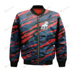 Samford Bulldogs Bomber Jacket 3D Printed Sport Style Team Logo Pattern