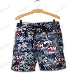 Samford Bulldogs Men Shorts Tropical Seamless