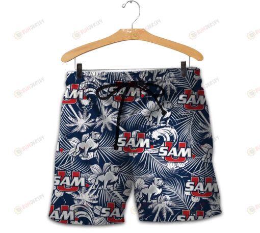 Samford Bulldogs Men Shorts Tropical Seamless