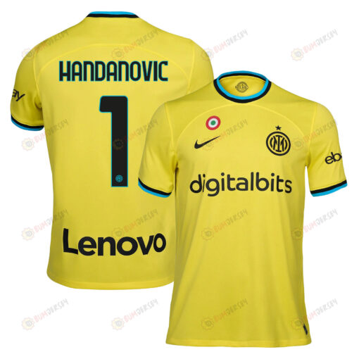 Samir Handanovi? 1 Inter Milan 2022/23 Third Men Jersey - Yellow