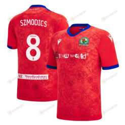 Sammie Szmodics 8 Blackburn Rovers 2022-23 Third Jersey - Red