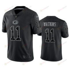 Sammy Watkins 11 Green Bay Packers Black Reflective Limited Jersey - Men