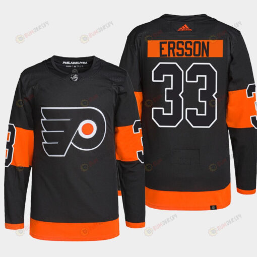 Samuel Ersson 33 Philadelphia Flyers Black Jersey Alternate