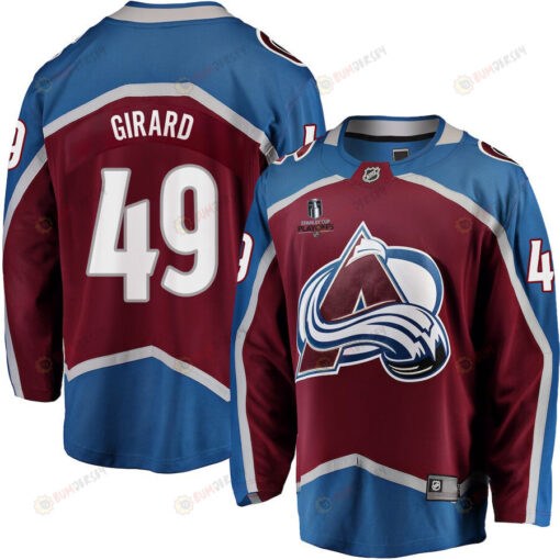 Samuel Girard 49 Colorado Avalanche Stanley Cup 2023 Playoffs Patch Home Breakaway Men Jersey - Burgundy