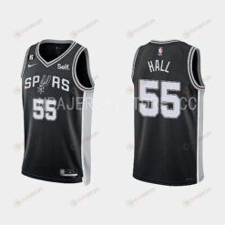 San Antonio Spurs 55 Jordan Hall 2022-23 Icon Edition Black Men Jersey