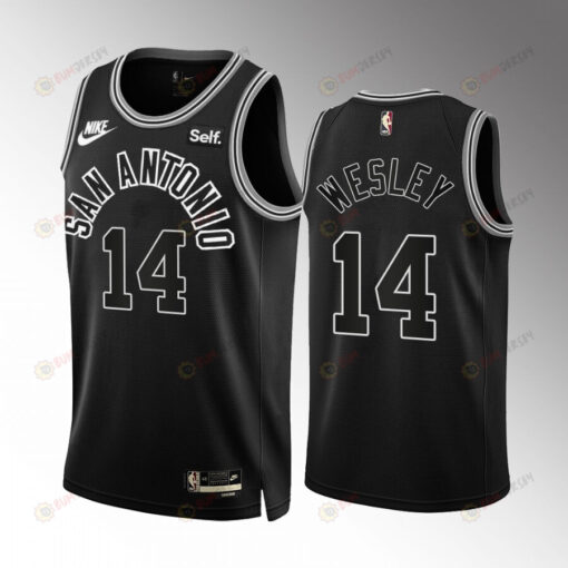 San Antonio Spurs Blake Wesley 14 2022-23 Classic Edition Black Jersey