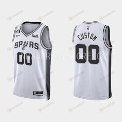 San Antonio Spurs Custom 00 2022-23 Association Edition White Men Jersey Swingman