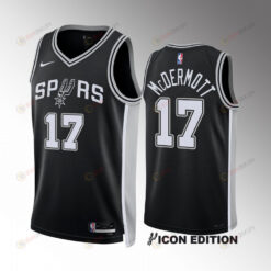 San Antonio Spurs Doug McDermott 17 2022-23 Icon Edition Black Jersey Swingman