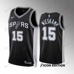 San Antonio Spurs Joe Wieskamp 15 2022-23 Icon Edition Black Jersey Swingman