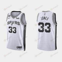 San Antonio Spurs Tre Jones 33 2022-23 Association Edition White Men Jersey Swingman