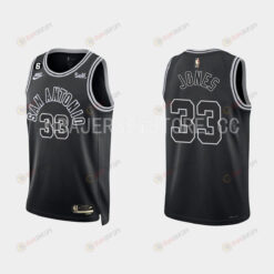 San Antonio Spurs Tre Jones 33 2022-23 Classic Edition Black Men Jersey