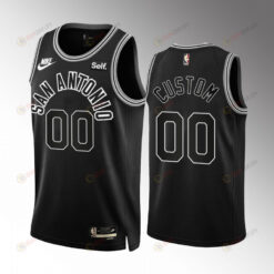 San Antonio Spurs custom 00 2022-23 Classic Edition Black Jersey