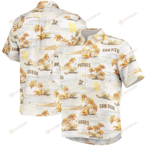 San Diego Padres Bahama Coconut Point Island Button-Up Hawaiian Shirt - White