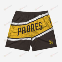 San Diego Padres Big Wordmark Hawaiian Men Shorts Swim Trunks - Print Shorts