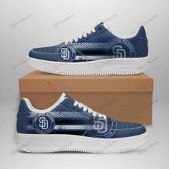 San Diego Padres Logo Pattern Air Force 1 Printed In Blue