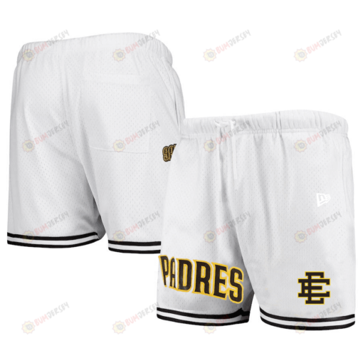 San Diego Padres Team Standard Men Mesh Shorts - White