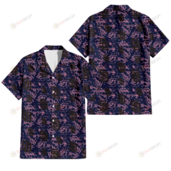 San Diego Padres Thistle Sketch Hibiscus Dark Slate Blue Background 3D Hawaiian Shirt