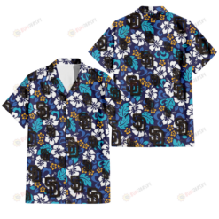 San Diego Padres White Hibiscus Ceramic Style Navy Background 3D Hawaiian Shirt