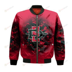 San Diego State Aztecs Bomber Jacket 3D Printed Camouflage Vintage