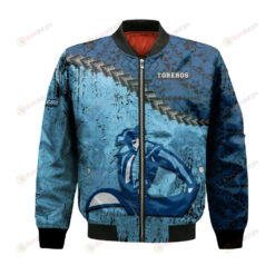 San Diego Toreros Bomber Jacket 3D Printed Grunge Polynesian Tattoo