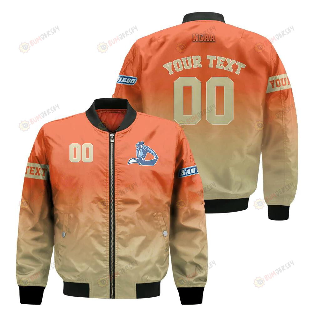 San Diego Toreros Fadded Bomber Jacket 3D Printed