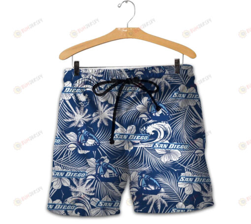 San Diego Toreros Men Shorts Tropical Seamless