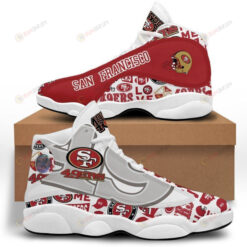 San Francisco 49Ers Air Jordan 13 Shoes Sneakers In Red And White