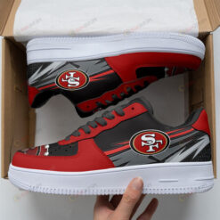 San Francisco 49Ers Logo Unique Pattern Air Force 1 Printed In Red