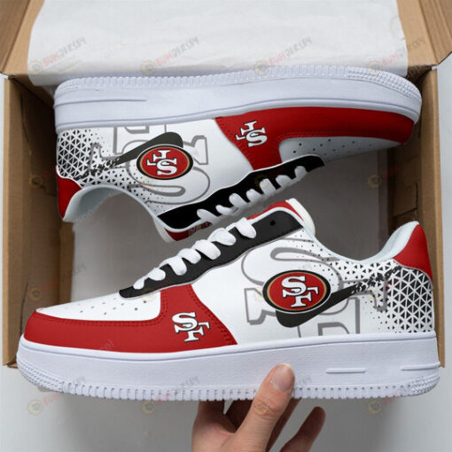 San Francisco 49Ers Shadow Logo Pattern Air Force 1 Printed