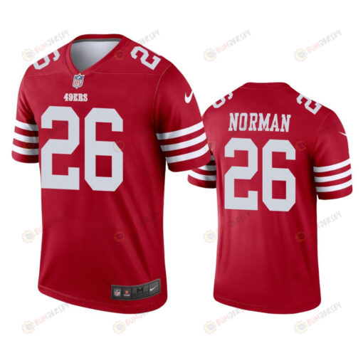 San Francisco 49ers 26 Josh Norman 2022-23 Legend Scarlet Jersey - Men's