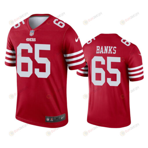 San Francisco 49ers Aaron Banks 65 2022-23 Legend Scarlet Jersey - Men's