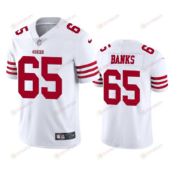 San Francisco 49ers Aaron Banks 65 2022-23 Vapor Limited White Jersey - Men's