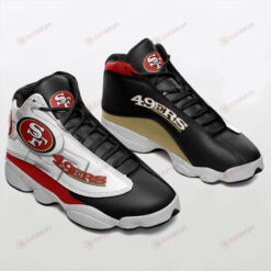 San Francisco 49ers Air Jordan 13 Sneaker Shoes In Black White