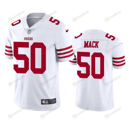 San Francisco 49ers Alex Mack 50 2022-23 Vapor Limited White Jersey - Men's