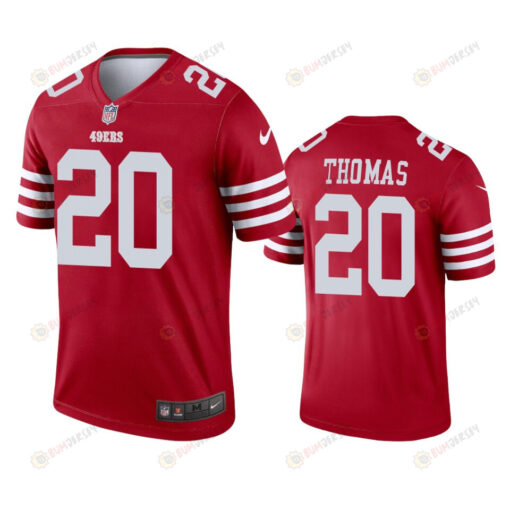 San Francisco 49ers Ambry Thomas 20 2022-23 Legend Scarlet Jersey - Men's