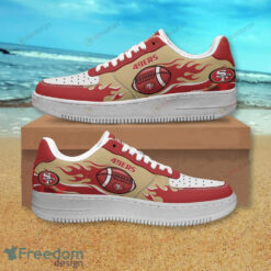 San Francisco 49ers Ball Air Force 1 Shoes Sneaker In Red