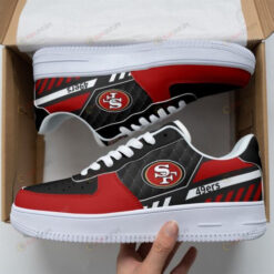 San Francisco 49ers Black/Red Team Logo Air Force 1 Shoes Sneaker