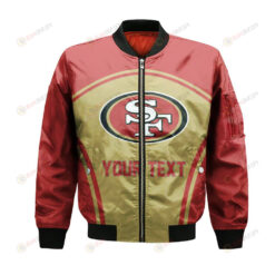 San Francisco 49ers Bomber Jacket 3D Printed Custom Text And Number Curve Style Sport