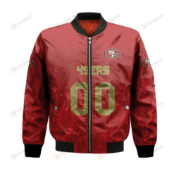 San Francisco 49ers Bomber Jacket 3D Printed Team Logo Custom Name And Number